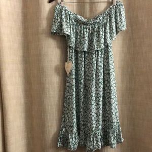 Floral Off-The-Shoulder Flowy Dress